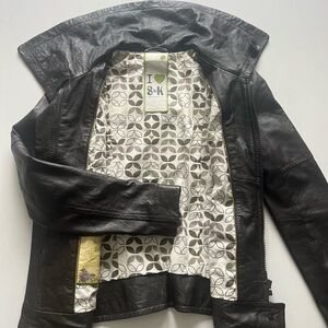 Soia&Kyo Brown Women’s Real Leather Spring/Fall Jacket